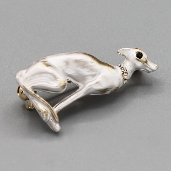 Dog pin brooch jewelry fashion animal best friend elegant gold tone new - Picture 2 of 5